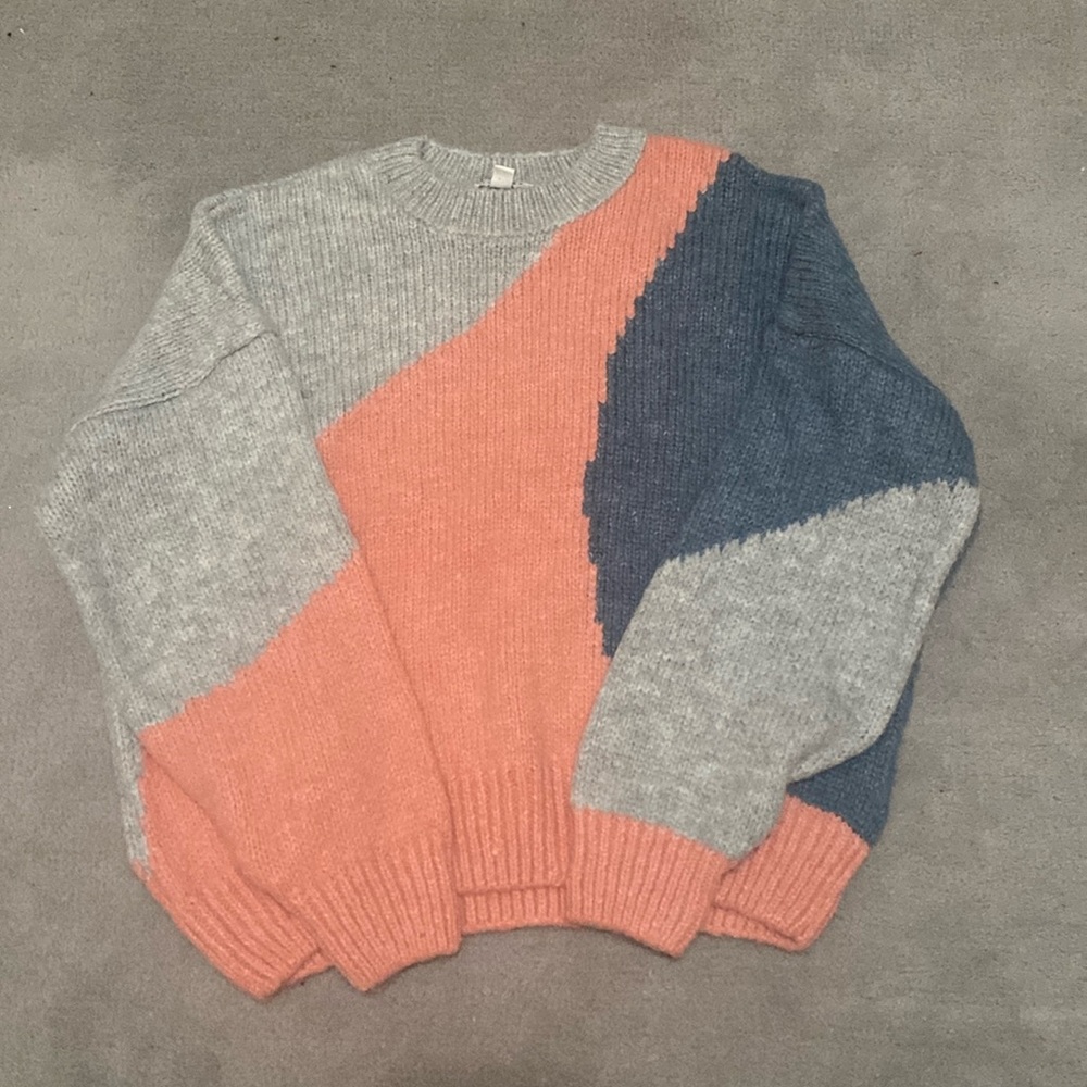 Top shop color block sweater size m/l